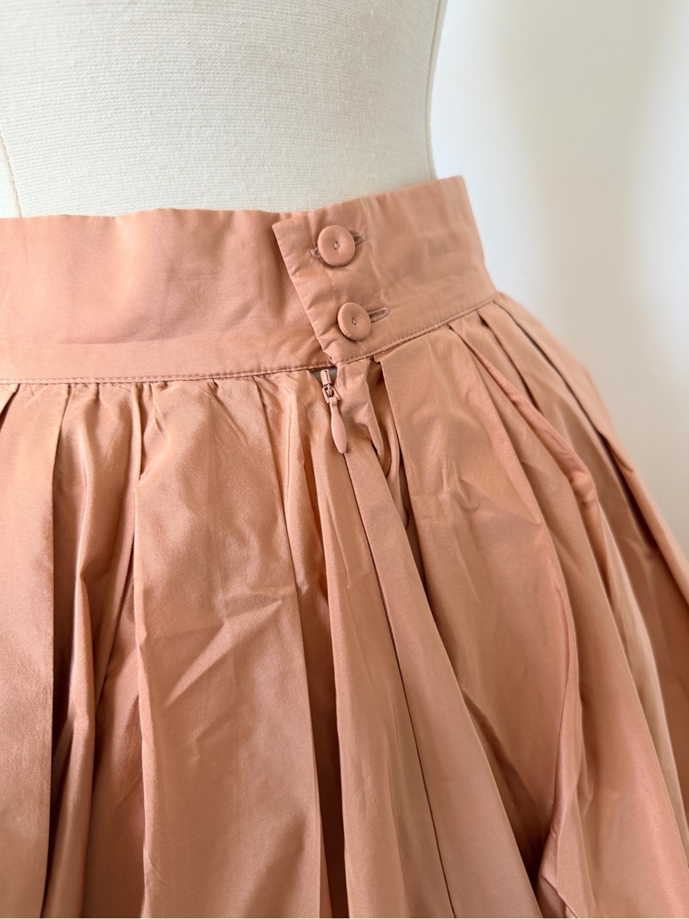 Max Mara Pianoforte Dusty Rose / Copper Max Silk Blend Taffeta XS - Picture 3 of 7